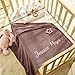 FENGHUO Custom Name Blanket，Personalized Baby Embroidered Knit Blanket,Baby Throw for Newborn，Birthday Gift for Girls-Pink