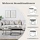 G-LEAF Set mit 2 Runden Beistelltischen/Satztische-Grau Marmor Tischplatte & Schwarz Metallrahmen | Modernes Nesting Couchtische für Wohnzimmer, Schlafzimmer, Dekoration (Ø 60cm/Ø 40cm)
