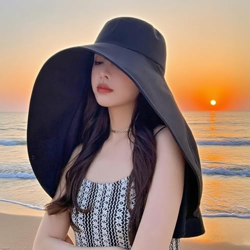 Sombrero de sol para mujer con ala ancha y protección UPF 50+ miniatura 3