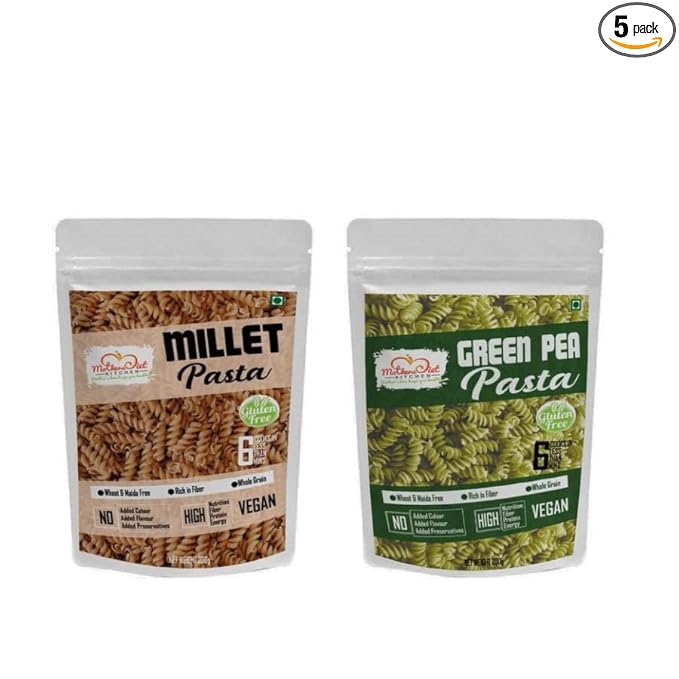 Combo Pack Green Pea Pasta & Millet Pasta (Gluten Free) 200g each