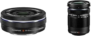 Olympus M.Zuiko Digital 14-42 mm F3.5-5.6 EZ Lens, Standard Zoom, Suitable for All MFT Cameras & M.Zuiko Digital ED 40-150 mm F4-5.6 Lens, Telephoto Zoom, Suitable for All MFT Cameras