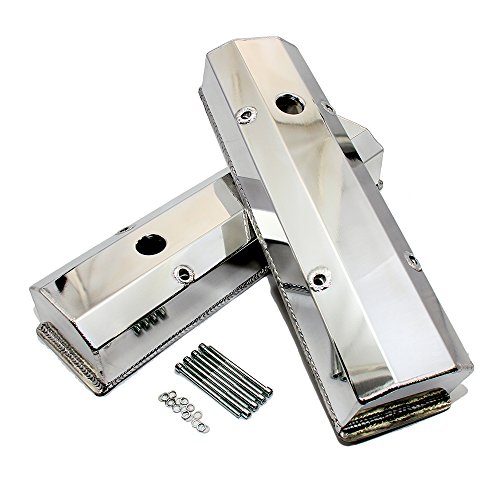Assault Racing Products V4001 Small Block Chevy Polished Fabricated Aluminum Long Bolt Valve Covers SBC 283 327 350 400 - Thumbnail 3