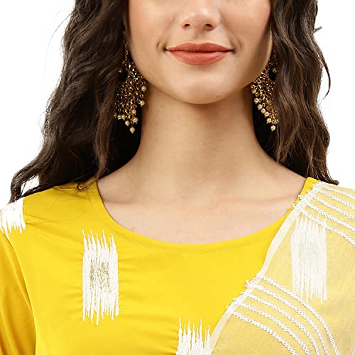 Image of NAINVISH Crepe Kurti Pant & Dupatta | Kurta Set for Women | Women Kurta Pant Dupatta Set | Kurta Pant with Dupatta Set | Printed Kurta Pant Dupatta Set