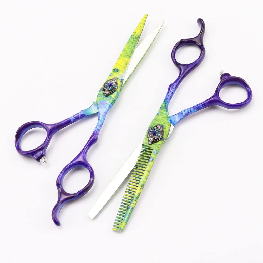 Professional 6-Inch Hair Cutting Shears, 440C Barber Scissors for Hairdressing and Thinning,Set