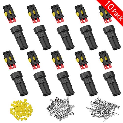 WEKON 10pcs Conector Rápido Electrónico, Conector de Cable Impermeable, Enchufe Estanco, Conector...