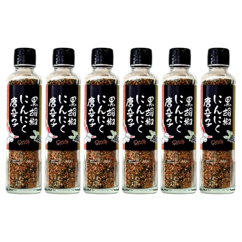 くろこしょうにんにくとうがらし 90g×6本 (進化した調味料) 黒こしょうとニンニクととうがらし 早池峰 (ミックススパイス)黒胡椒にんにく唐辛子