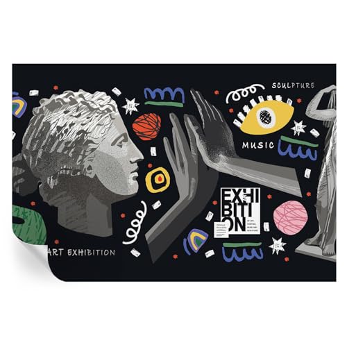 Murales y vinilos adhesivos para paredes interiores con estampados decorativos ilustrados 2