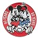 Toppe termoadesive - Mickey Mouse 90 Anni 01 Mickey & Minnie anni novanta edizione speciale Disney - rosso - 6,4 x 6,4 cm - Patch Toppa ricamate Applicazioni Ricamata da cucire adesive