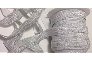YYCRAFT 5/8" Premium Glitter Fold Over Elastic