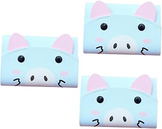 3 Pçs Bonito Mini Carteira Porta-Crachá Carteira Organizador De Crédito Carteira De Desenho Animado Bolso Carteira Crachá Carteira Porta-Porco Porta-Animal Porta-Cartões