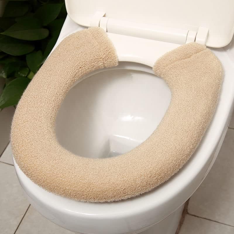 Vista 2 de 2 piezas más gruesas para el asiento del inodoro, cojín suave y elástico para la tapa del inodoro, suave y grueso