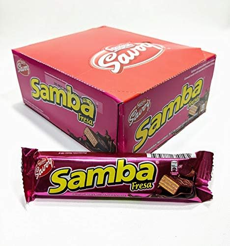 Miniatura 2 de Samba Fresa Strawberry Savoy 20 unidades 1.13 oz cada una