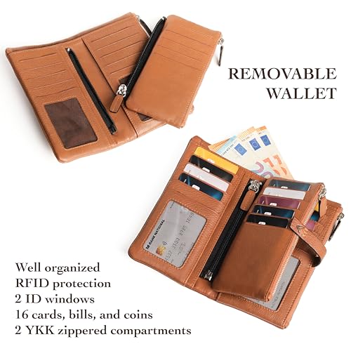 Image of Wallet for Women - Genuine Leather RFID Purses for Women | Soft Genuine leather Purse with RFID Protection. Holds Cards, Cash and Coins. Compact, Colourful and Handcrafted.