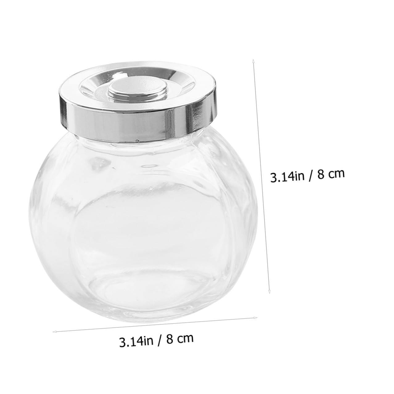 8 pezzi Barattoli in Vetro Trasparente con Coperchio Ermetico Contenitori Alimentari Resistenti e Portatili per Cucina Organizer per Zucchero Spezie e Snack Design Unico e