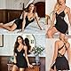 QttvbTna Sexy Babydoll Dessous für Frauen, Spitze Chemise Sexy Nachtwäsche Kleid, V-Ausschnitt Nachtwäsche, Unterwäsche Öffnen Zurück Sleepwear
