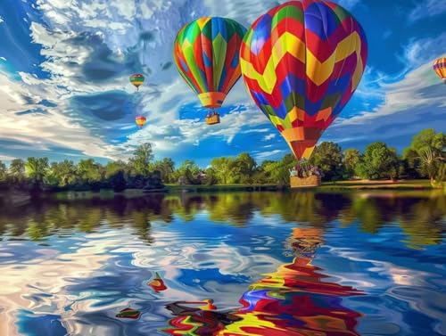 Diamond Painting Adulte Paysage Montgolfière Kit Complet 100x130cm