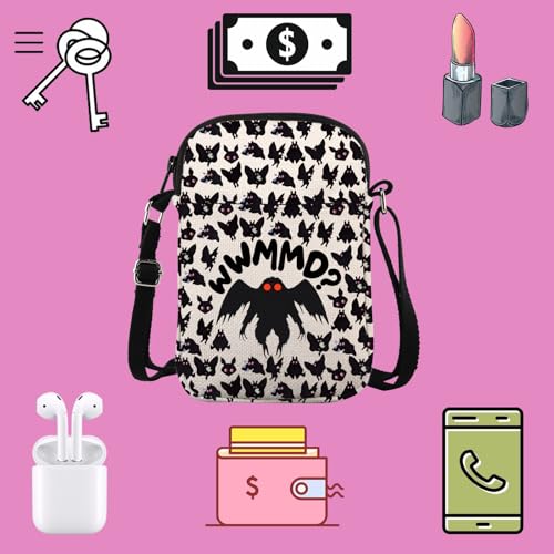 TSOTMO Horror Lover Gift Moth Insect Witch Spooky Monster Creepy Weird Funky Halloween Crossbody Bag3