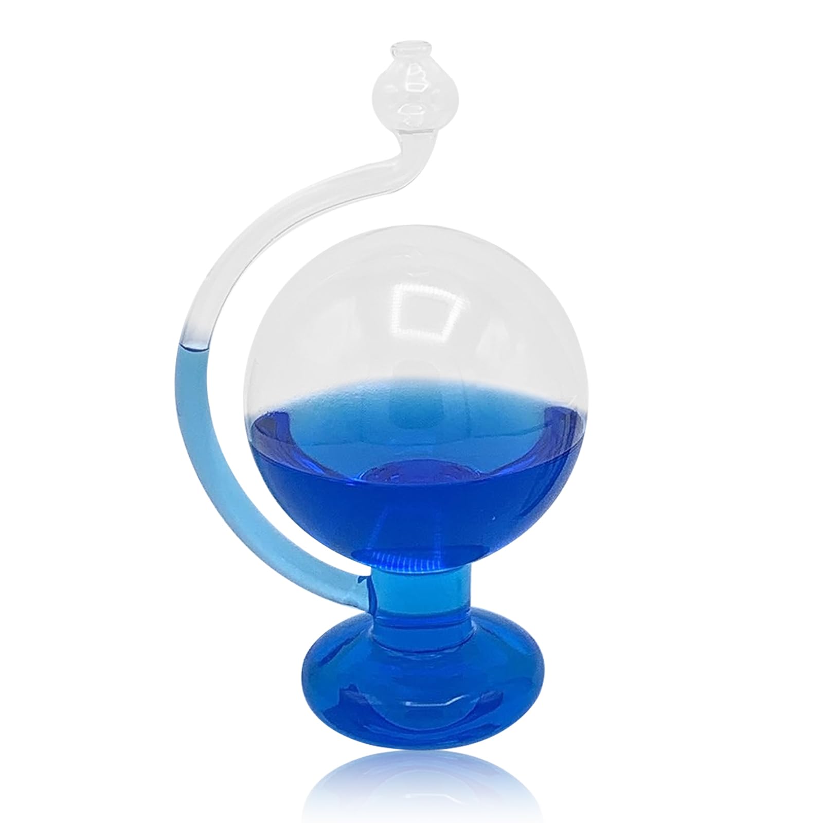 Storm Glass Weather Predictor - 5.9" Blue Globe, Premium Glass Craft | Live Forecast Display & Unique Home Decor Gift for Birthdays, Christmas (Indoor Use)