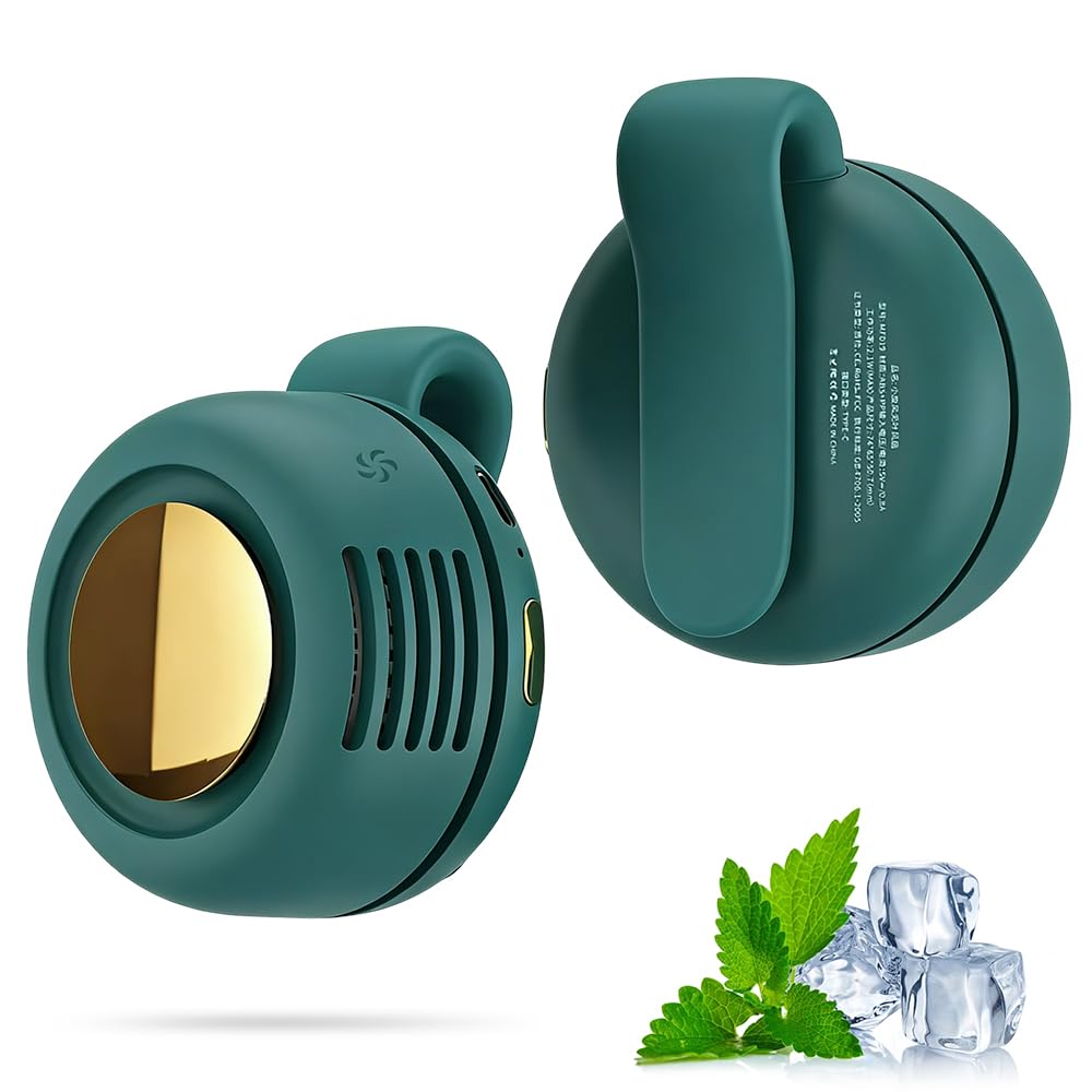 Ventilatore portatile senza pale, piccolo ventilatore a clip, ricaricabile con clip in vita e collo, mini ventilatore elettrico senza pale, ventole di raffreddamento per esterni, viaggi