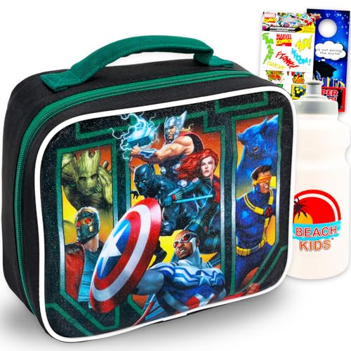 Marvel Avengers Lunchbox for Boys Bundle w/Insulated Lunch Bag More