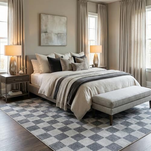 Tapete BoutiqueRugs Alia 7'10" x 10' Lavable Azul Gris miniatura 7