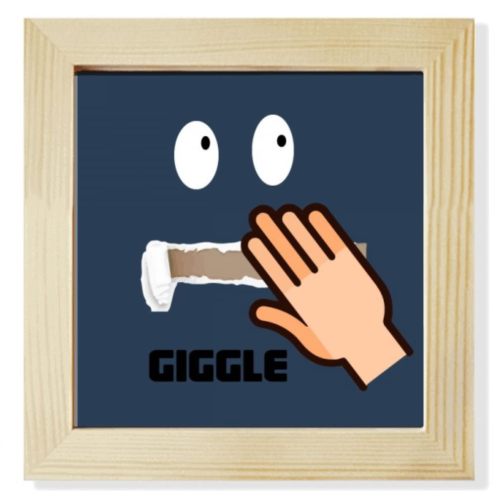 Blue Emotion Giggle Hand Cover Square Picture Frame Wall Tabletop Display