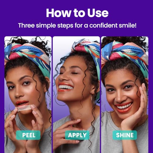 Image of MySmile Teeth Whitening Strips 14 Treatments, Hydroxyapatite-Infused White Strips for Sensitive Teeth, Teeth Whitener with Enamel-Safe Formula, Non-Slip, Residue-Free Whitening Kit, Mint