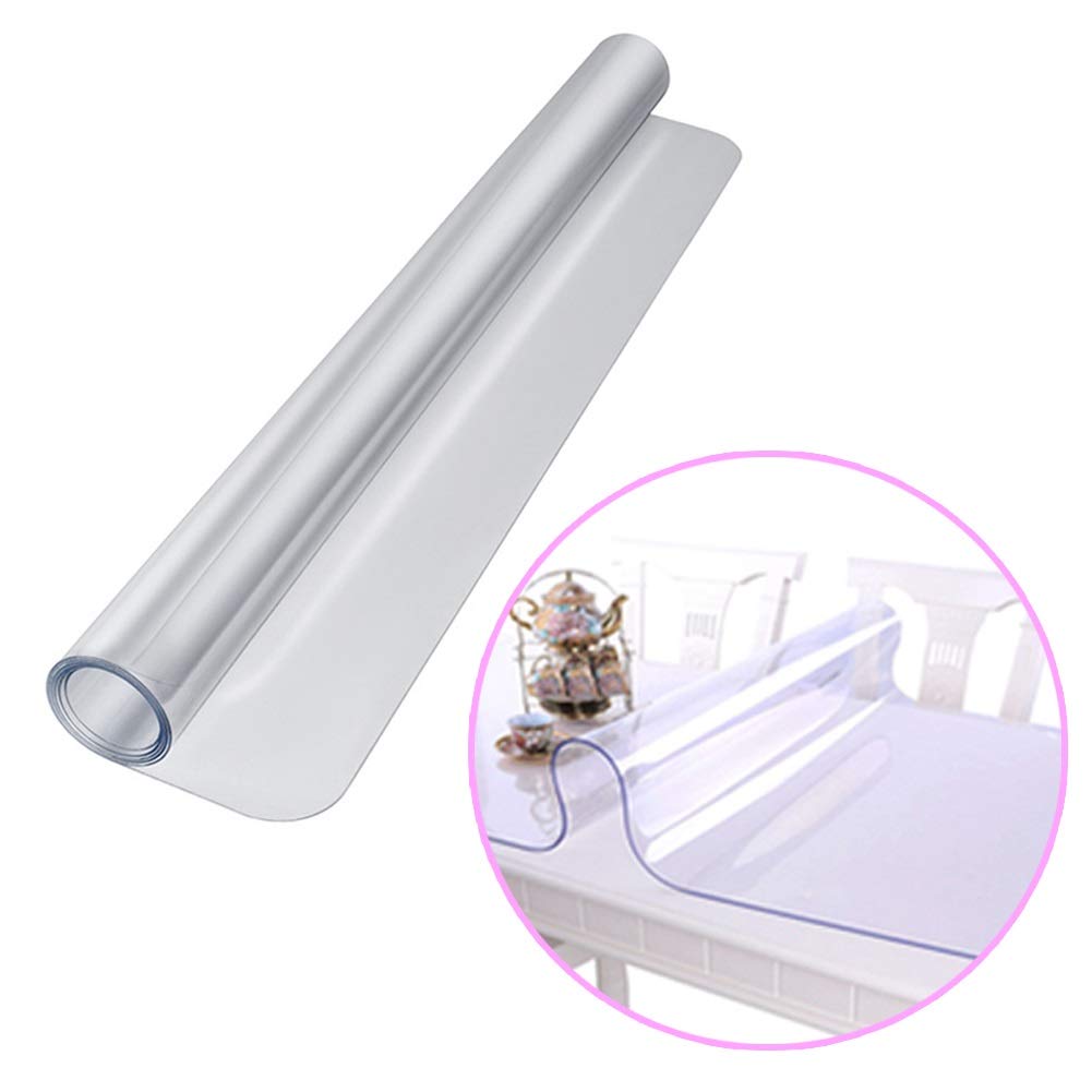 Transparente Schutzhülle für harte Böden, 1 mm dicker Tischschutz, anpassbare Schreibtischunterlage (90 x 120 cm), ideal für Sitzkissen und Teppiche