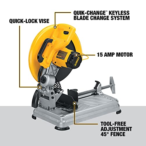 DEWALT Chop Saw, Quick-Change, 14-Inch, Old Model (D28715) - image 7