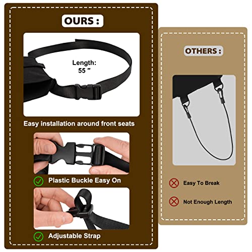 Hunthor Truck Gun Rack (A Pair), 900D Sturdy Seat Back Gun Rack, Adjustable Truck Gun Storage, Automotive Gun Racks Rifle Holder For Jeep #TOP4