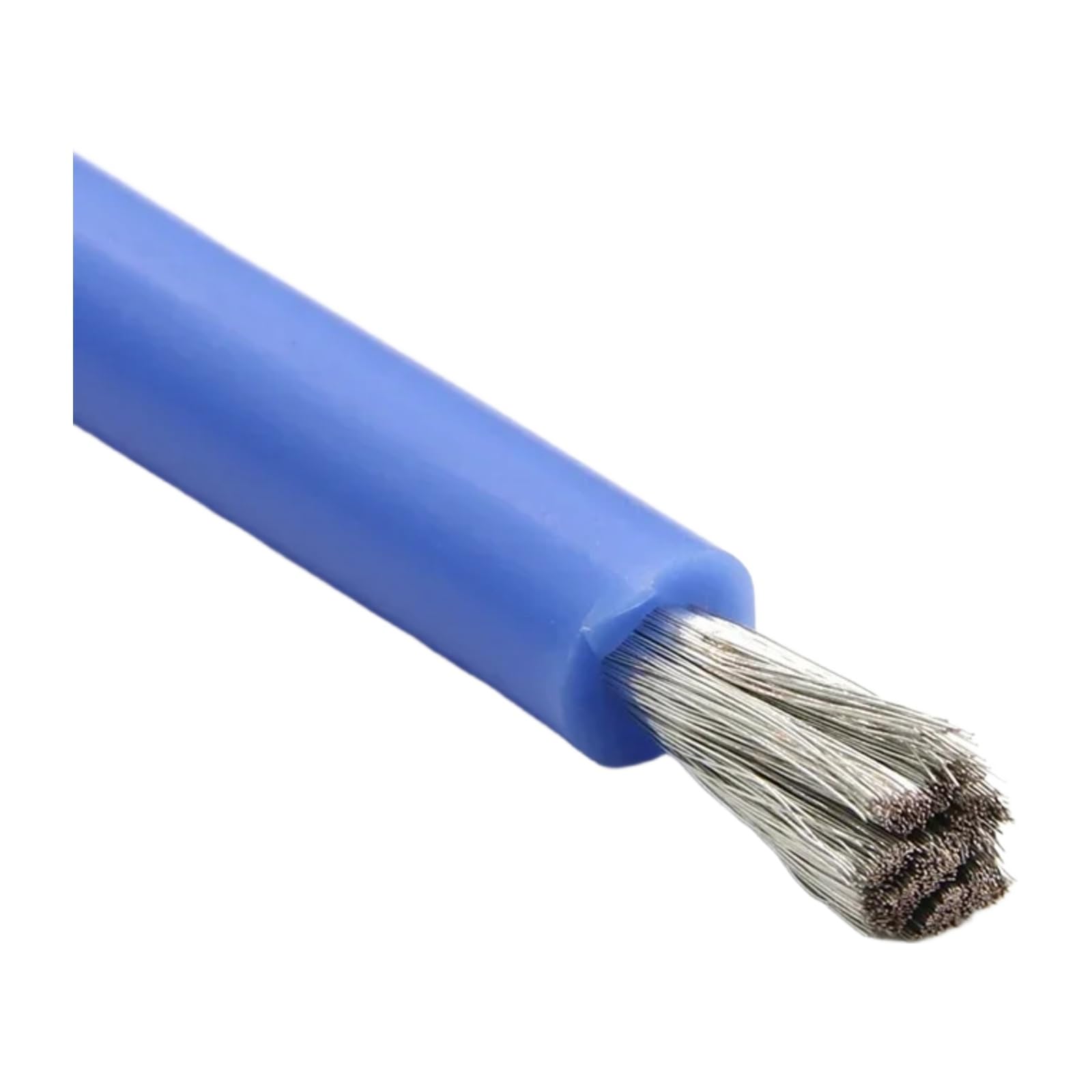 Cable de silicona flexible 1/5M 26 24 22 20 18 16 14 12 10 8 6 4 2AWG Wire(Blue; 1 metro; 8 AWG)