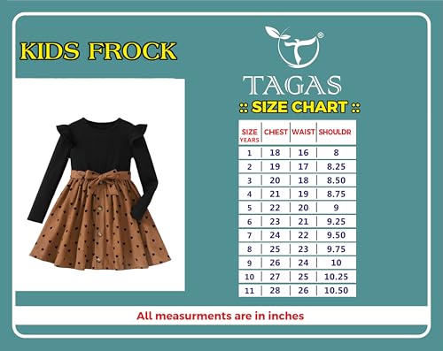 Image of TAGAS Girls Floral Dress | Lavender Flower Print Dressess for Kids | Soft Summer Frock| Casual Birthday & Occasion Wear|