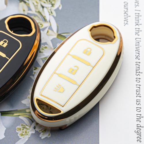 Image of Key Fob Cover Fit for Nissan Altima Rogue Sentra Pathfinder Frontier Maxima Titan Armada Versa Smart Key
