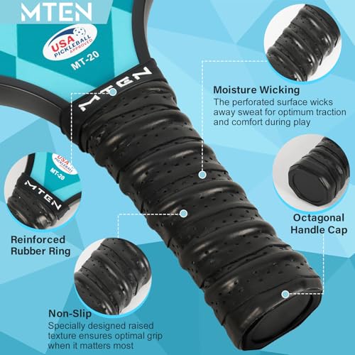 Image of MTEN Pickleball Paddles Set of 2 /4 /1, USAPA Approved Fiberglass Rackets