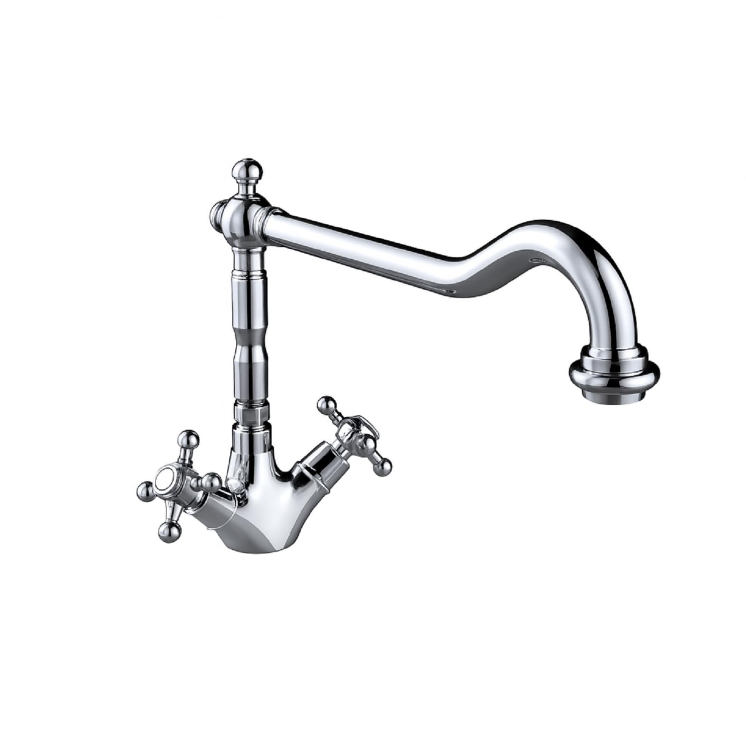 Clever With2 Antigona Two Handle Kitchen Mixer Tap Chrome