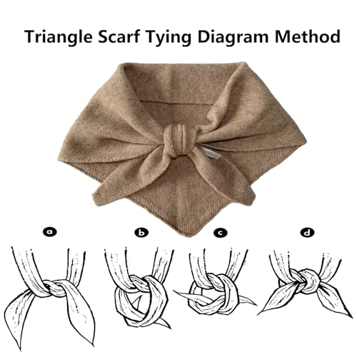 Triangle Scarf for Women Knitted Wool Headscarf Cashmere Feel Y2K Downtown Girl Aesthetic Streetwear Accessories4