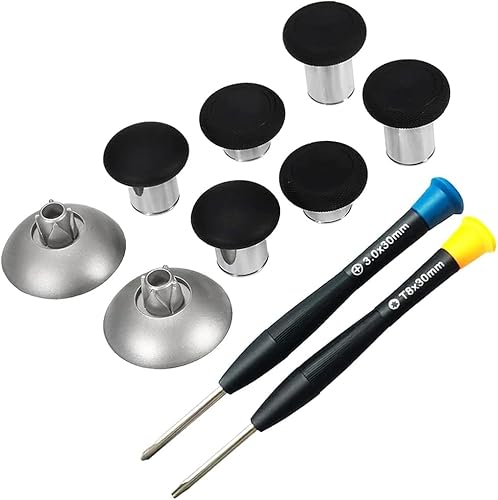 MMOBIEL Palancas magnéticas de metal 8 en 1 Joysticks analógicos de agarre máximo compatibles con PS4, Slim, Pro Dualshock, Xbox One, One Elite, One