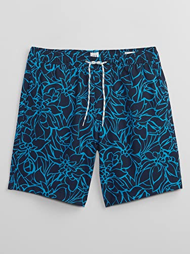 Gap Mens Swim Trunk Navy Floral Print Xxl #TOP2