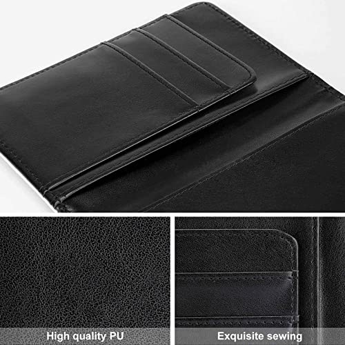 Leather Passport Holder Rfid Blocking Passport Wallet Cartoon Dog Face Travel Documents Protector With Credit Card Slots #TOP7