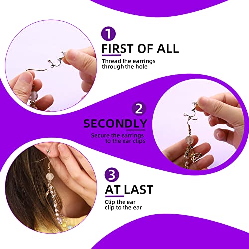 32 Piezas Convertidores de Aretes Clip-on No Perforados miniatura 4