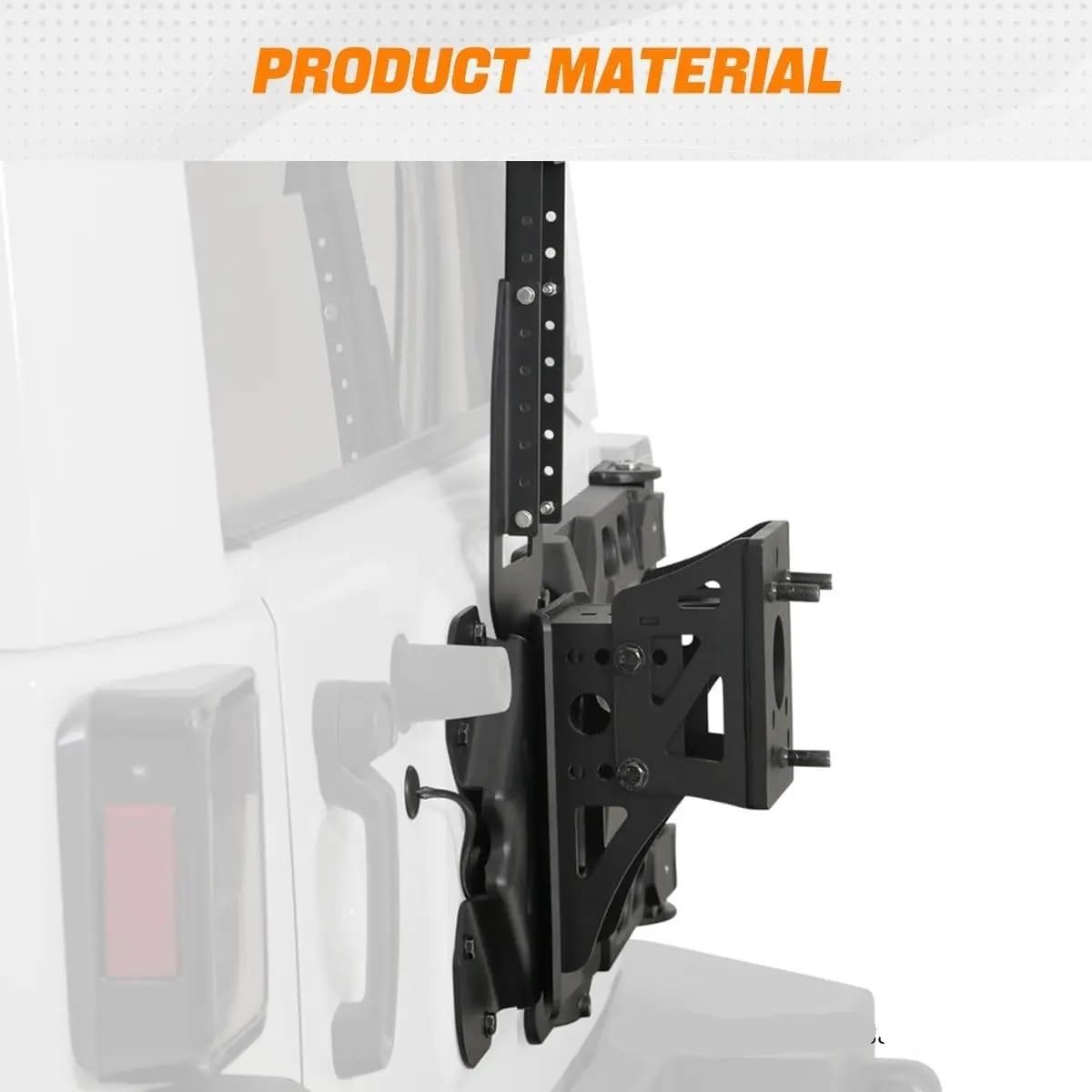 Spare Tire Mount Pasuje do Wrangler JK JKU Unlimited 2007-2018, wytrzymały uchwyt na koło zapasowe, montaż na bagażniku