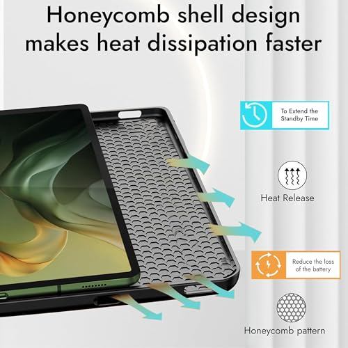 Image of TGK Flip Cover for Motorola Pad 60 Neo 5G 11 inch 2025 Tablet Smart Tablet Case Trifold Stand with Pencil Holder (Black)