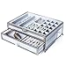 PuTwo Jewelry Boxes 22 Sections Metal Glass Jewelry Organizer Velvet Jewelry Tray Jewelry Box