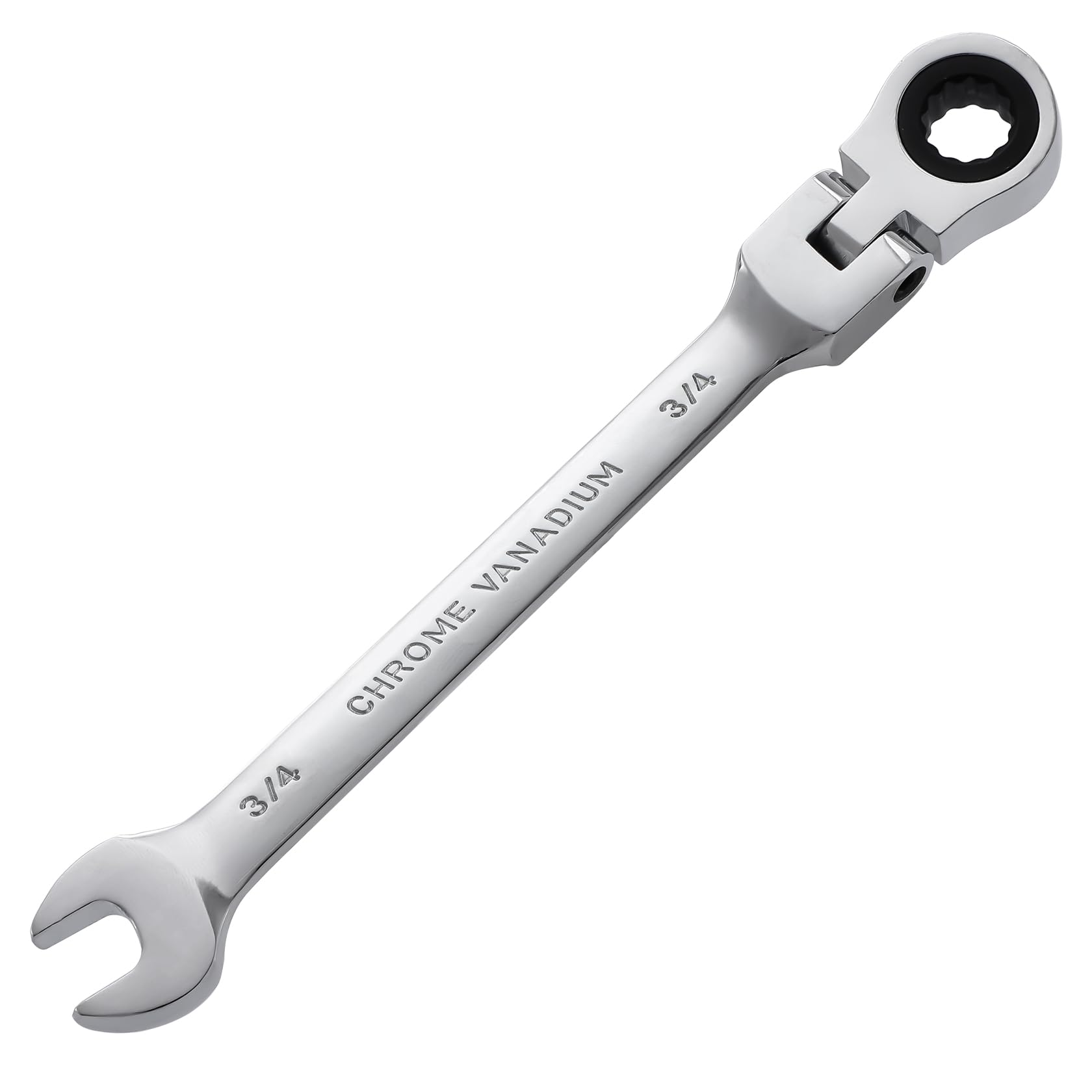 B4B BANG 4 BUCK 3/4 Wrench, Flex-Head Ratcheting Combination Wrench Industrial Grade 72 Teeth 12 Point Ratchet Box Ended and Open End Spanner Tools,