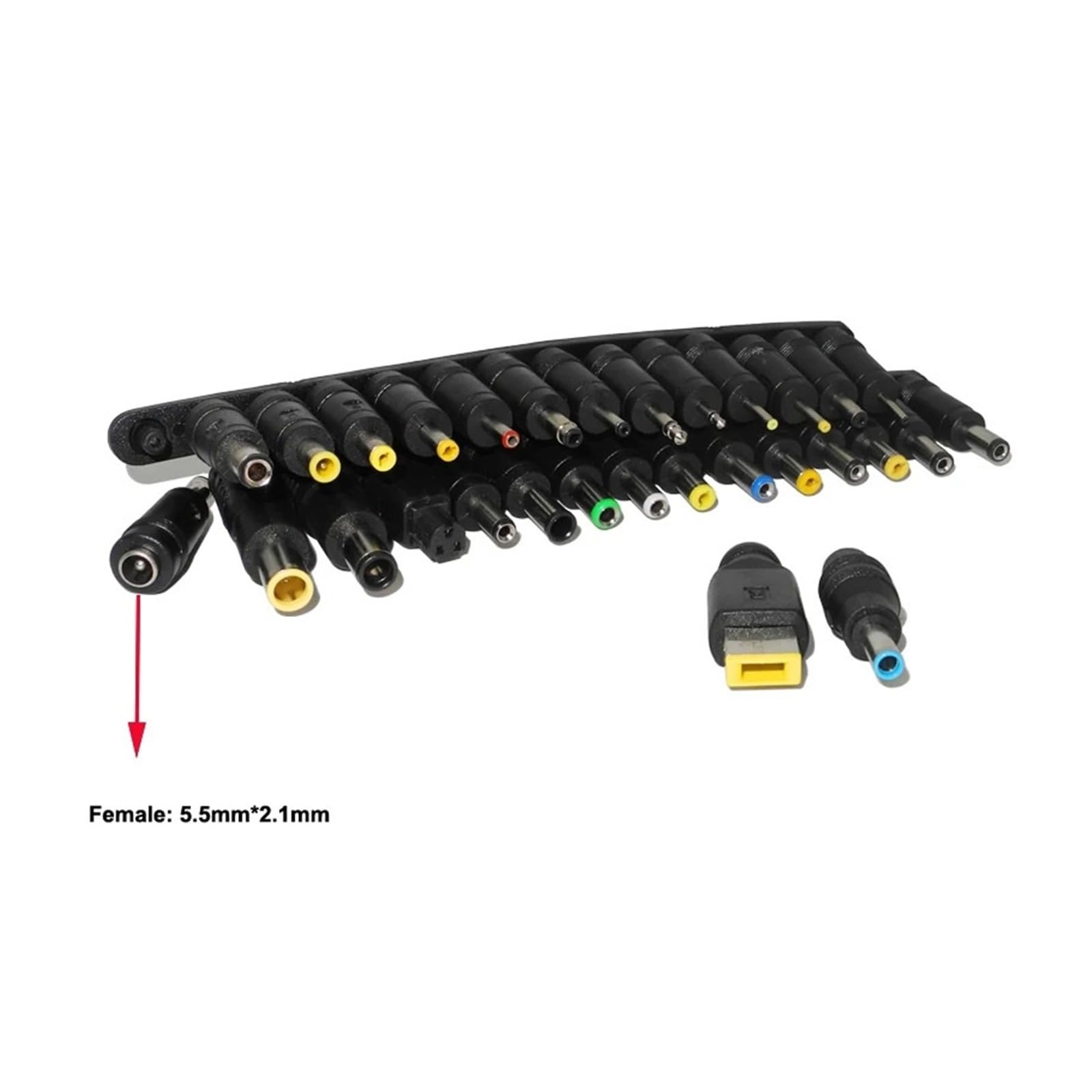 Adattatore femmina DC 5,5 x 2,1 mm, 30 pezzi per spina di ricarica per laptop Lenovo