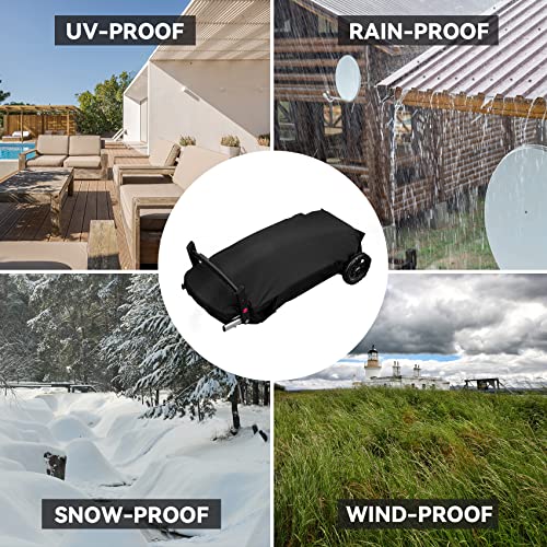 Onlyfire Grill Cover for Weber 9010001 Traveler Grill, Heavy Duty Waterproof 600D Fabric Weather Resistant Protective Cover, Portable Storage Grill Cover Replacement for Weber Traveler Grill - Image 6