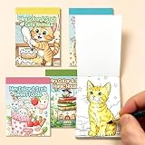 Mini libri da colorare per adulti, confezione da 4 libri da colorare tascabili, 7,9 x 5,8 cm, piccoli libri da colorare per donne, sollievo dallo stress, da viaggio, con 200 pagine carine
