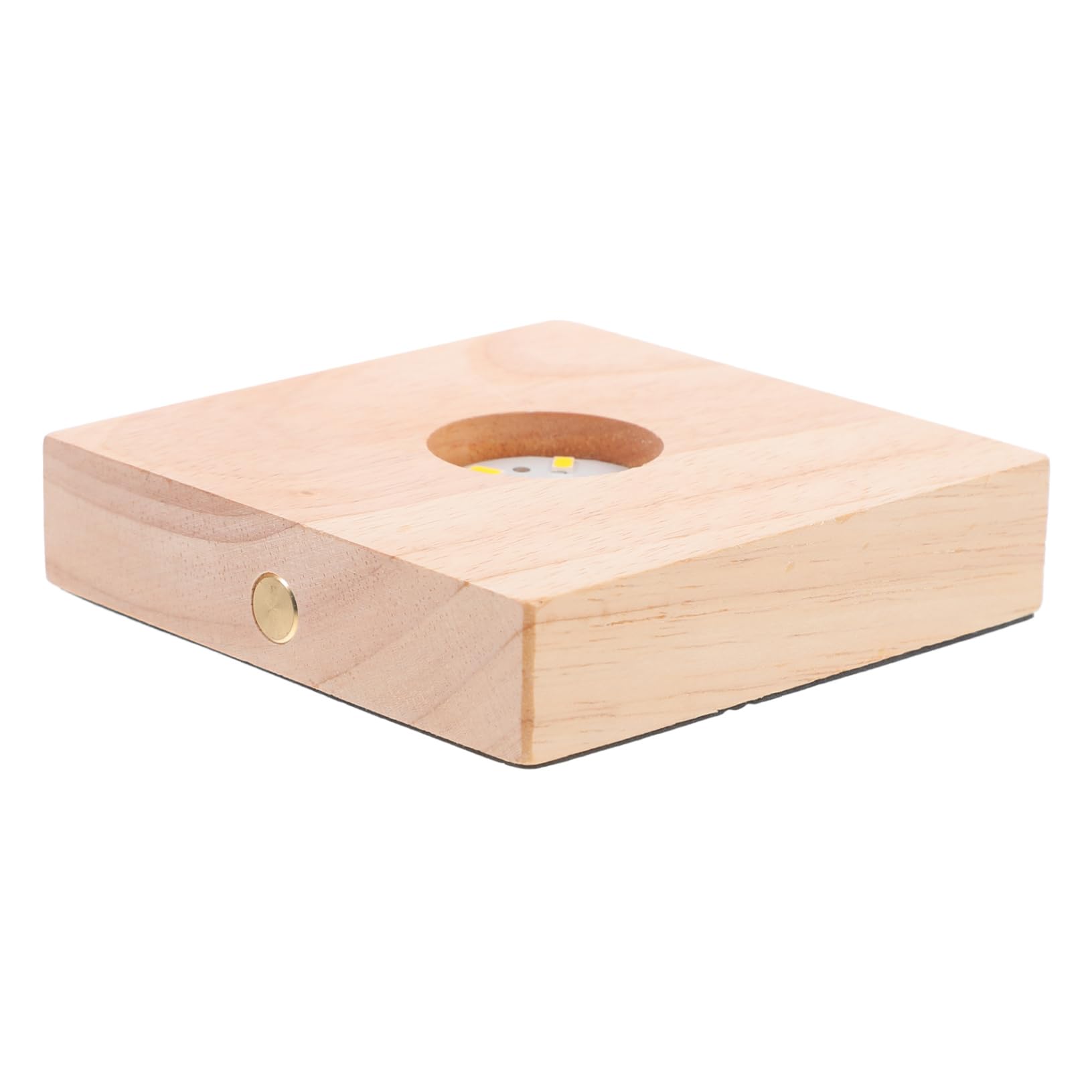 DIYEAH Usb Led Light Base Crystal Display Stand Wooden Night Light Jewelry Showcase Art Display Base