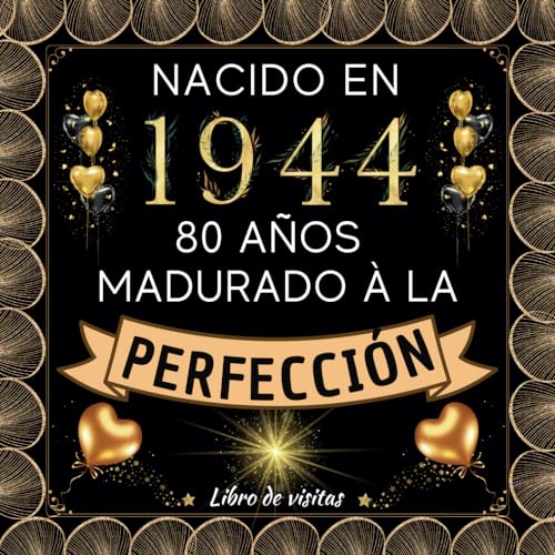 Libro de Visitas 80 Años: Regalo de cumpleaños para hombre y mujer | 100 páginas para firmas, dedicatorias, recuerdos, felicitaciones y fotos de los invitados.