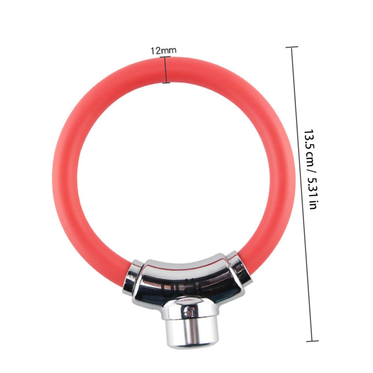 Happyyami Lock Steel Cable for Bikes Durable Theft Cycling Parts Easy Locking Enhanced Security for Outdoor Riding Red
